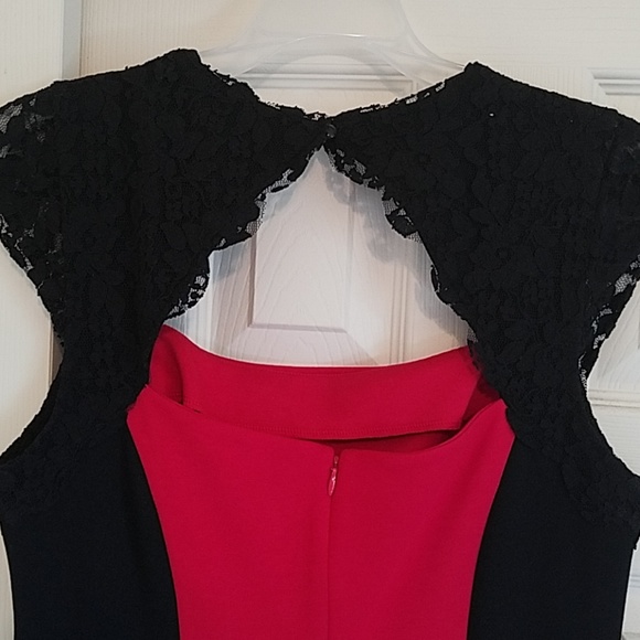 Red and Black Cocktail Dress - Picture 6 of 6